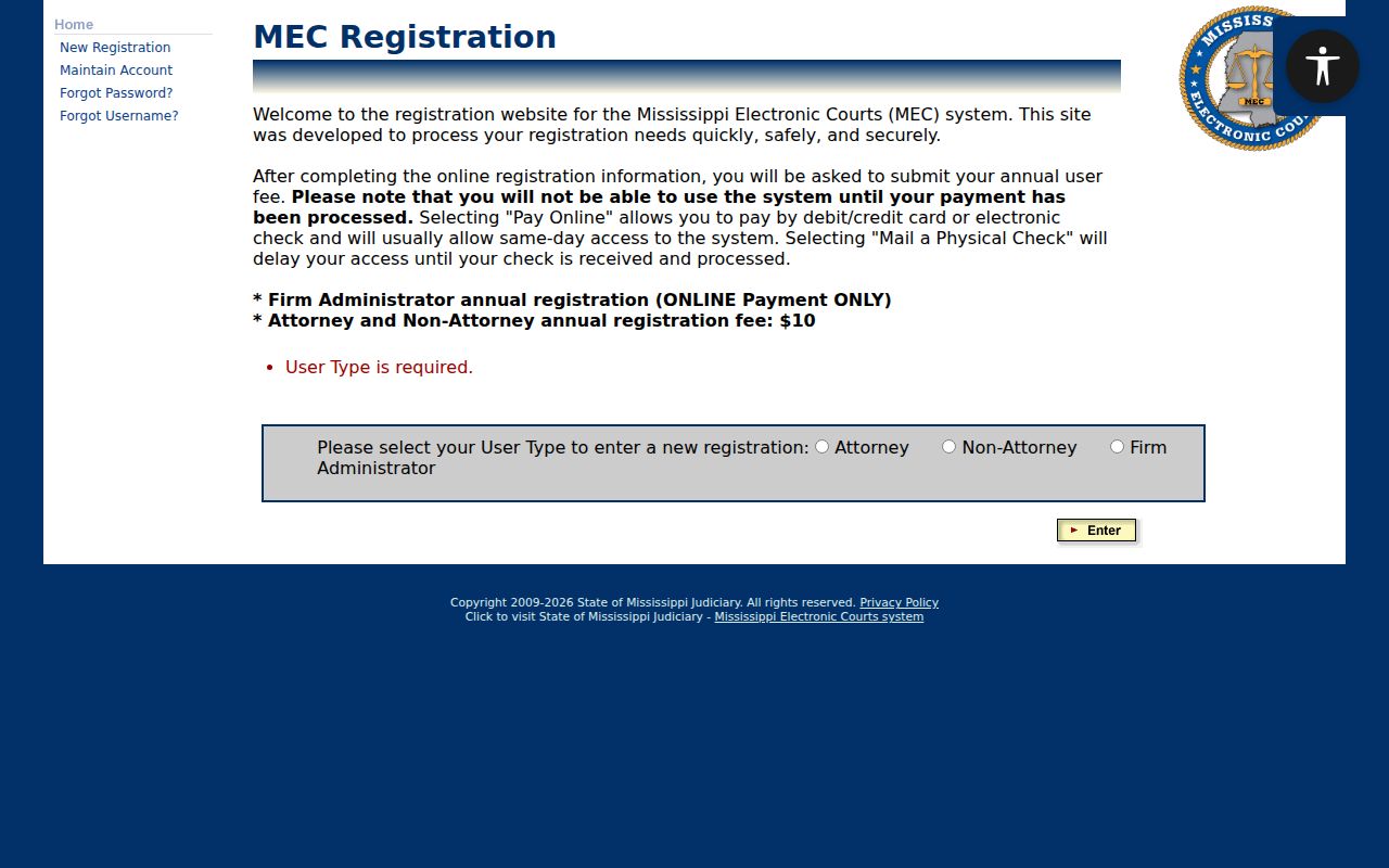 Pike County case lookup access through PAMEC registration