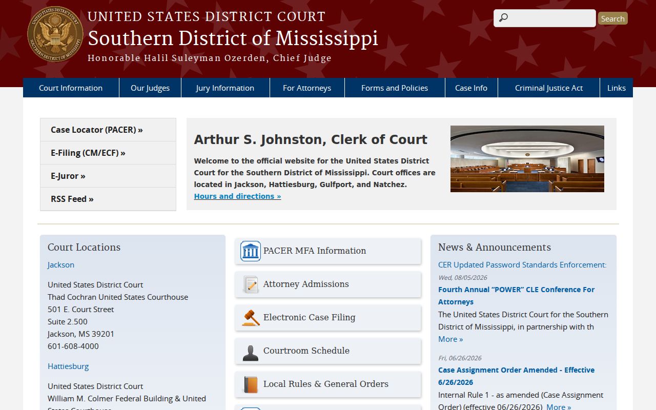 Pike County court docket federal Southern District route